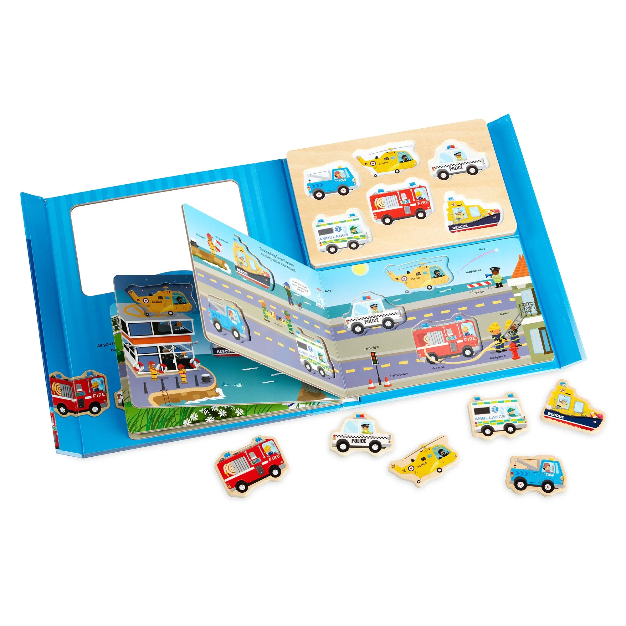 To the Rescue Book & Puzzle Play Set