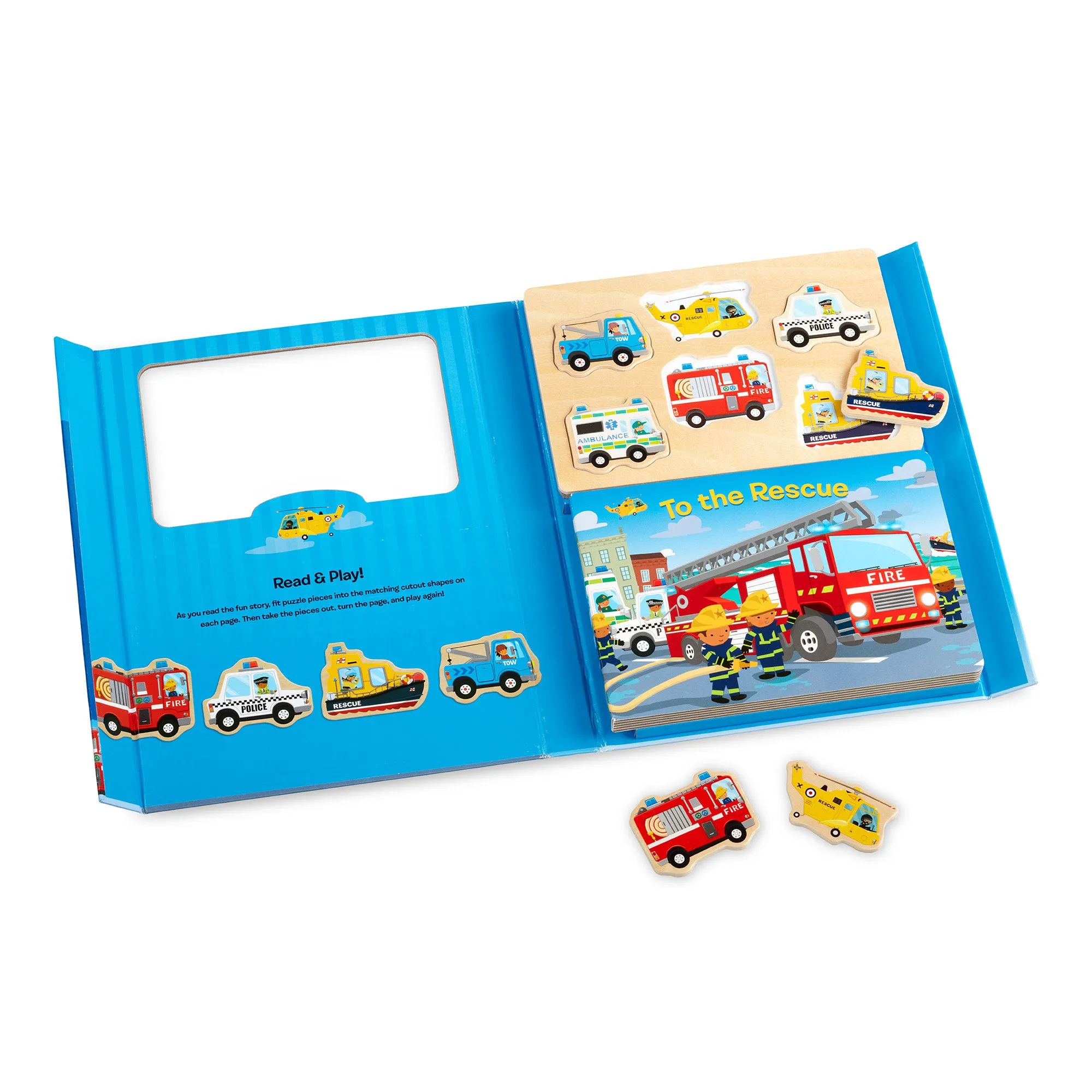 To the Rescue Book & Puzzle Play Set