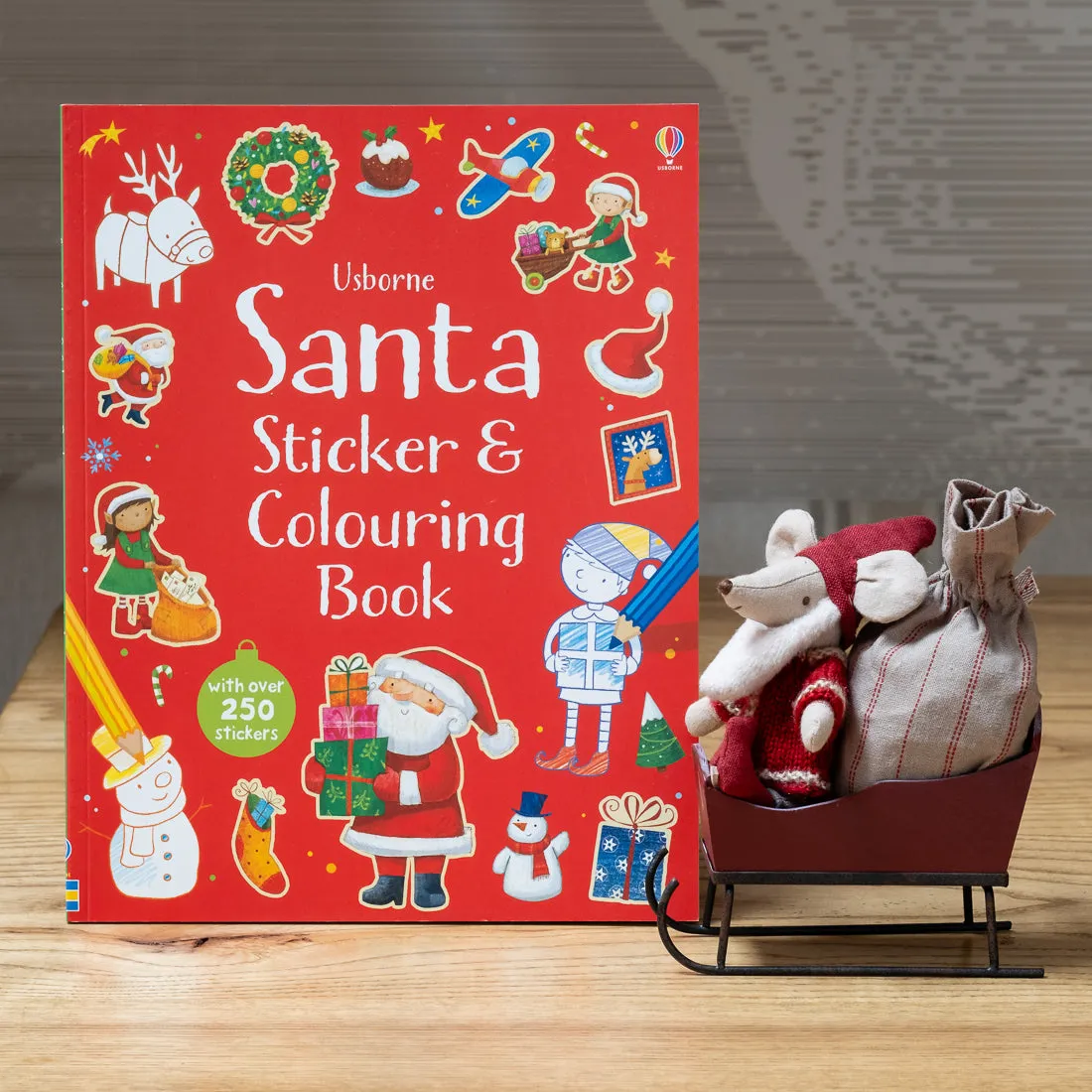 Usborne Santa sticker and colouring book