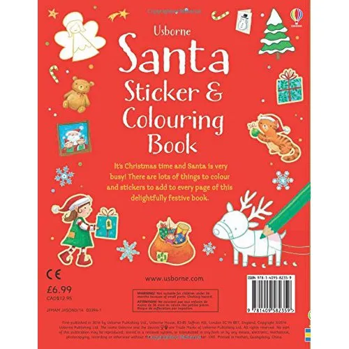 Usborne Santa sticker and colouring book