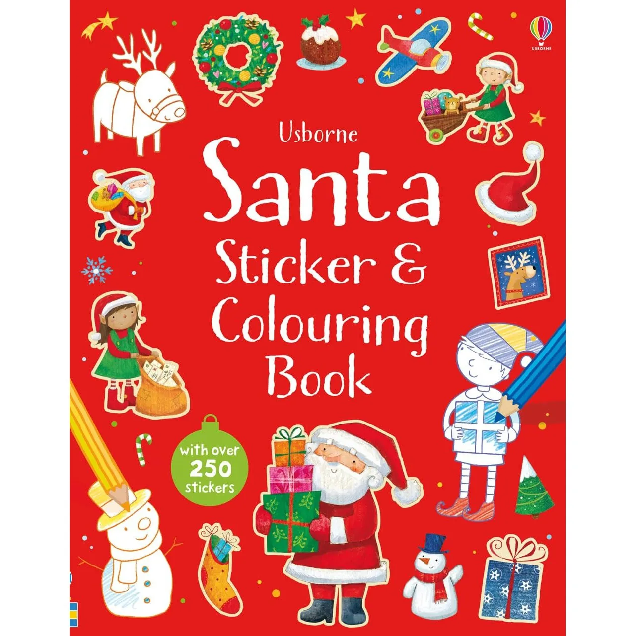 Usborne Santa sticker and colouring book