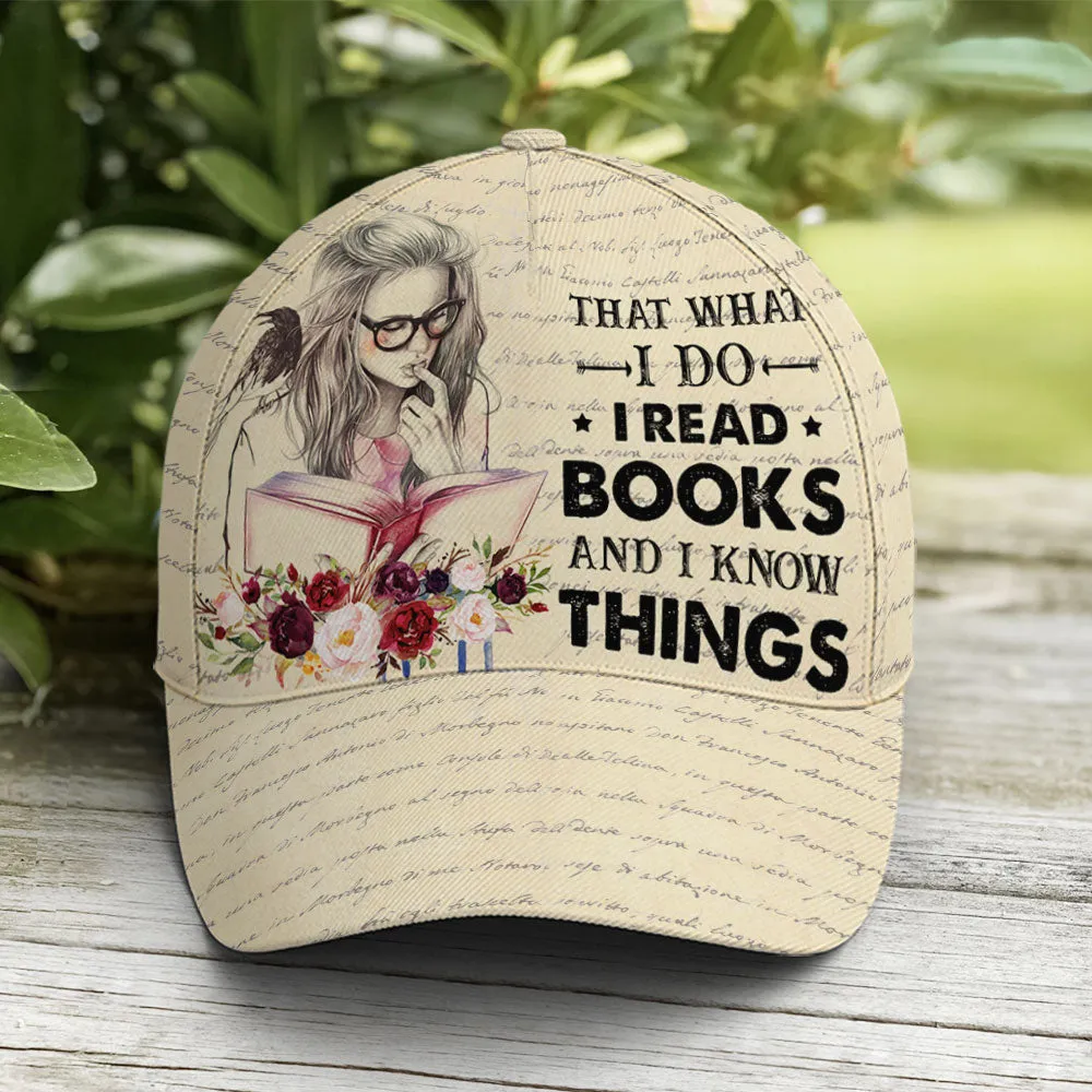 Vintage Books Read Books And Know Things Baseball Cap Coolspod