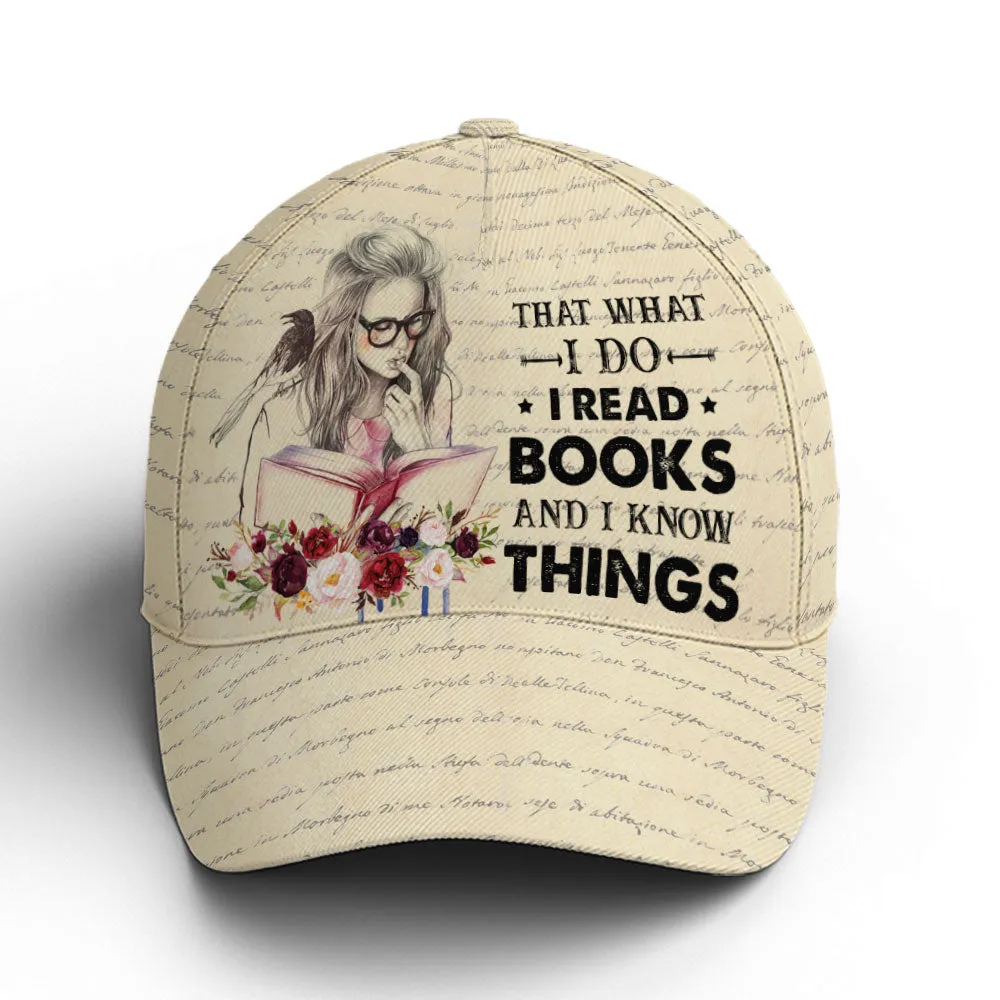 Vintage Books Read Books And Know Things Baseball Cap Coolspod