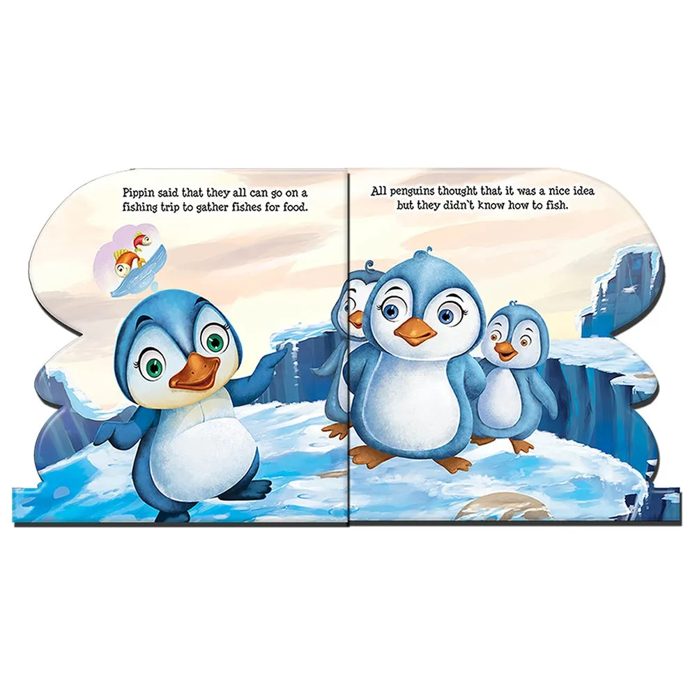 Wise Penguin Animal Shaped Story Board Book - Engaging and Educational Stories for Kids