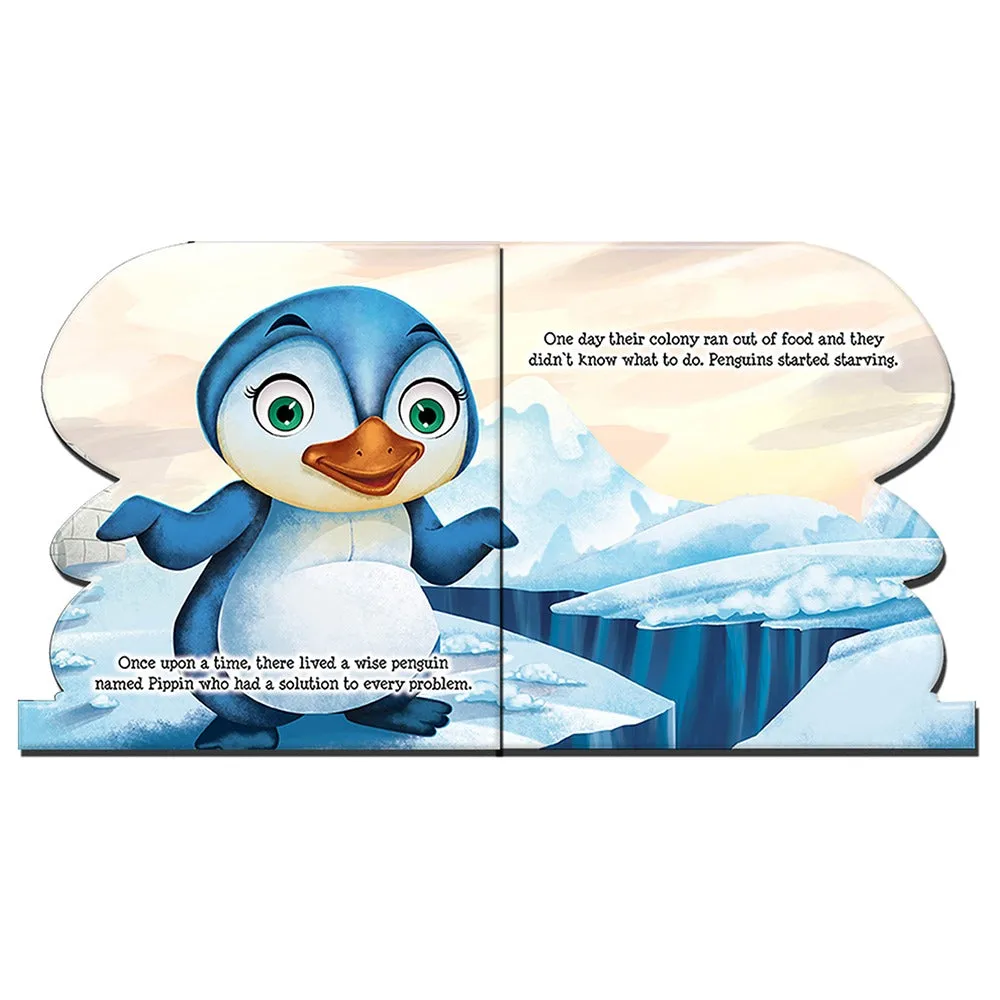 Wise Penguin Animal Shaped Story Board Book - Engaging and Educational Stories for Kids