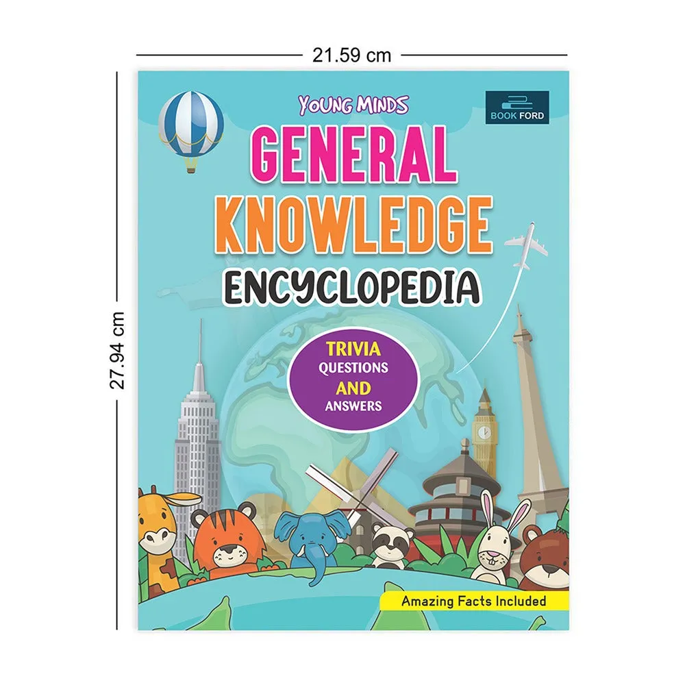 Young Minds Encyclopedia - Set of 3 Books - Animals , General Knowledge , and Human Body Encyclopedia For Kids